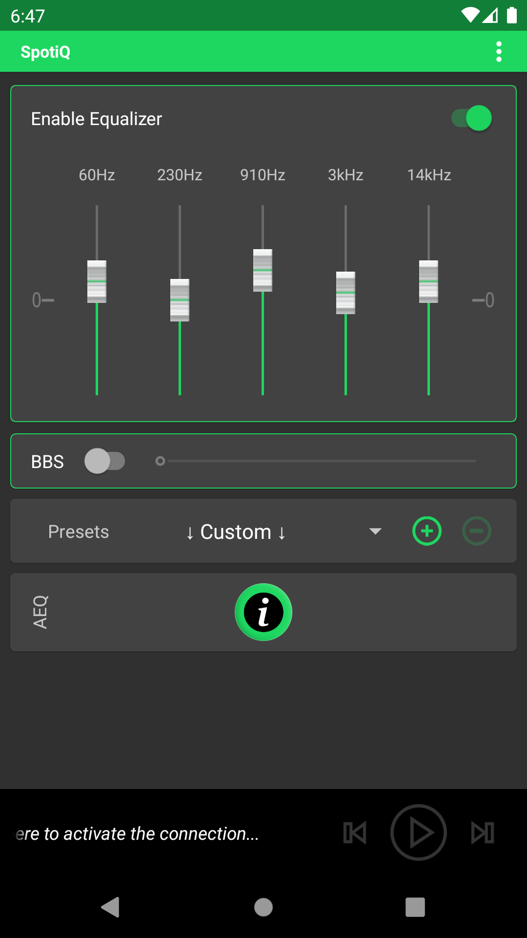SpotiQ - Sound Equalizer and Bass Booster - screenshot